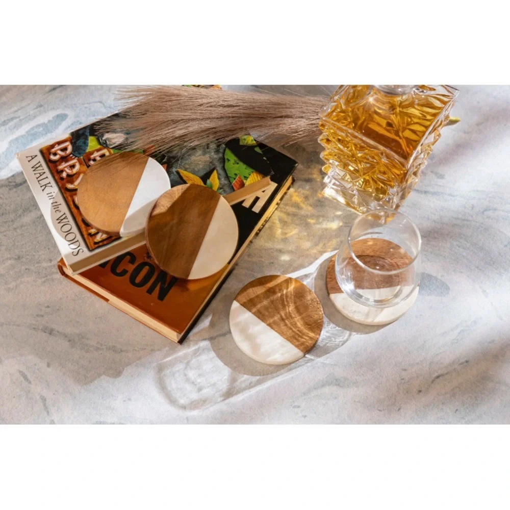 Bamboo & Marble Coasters